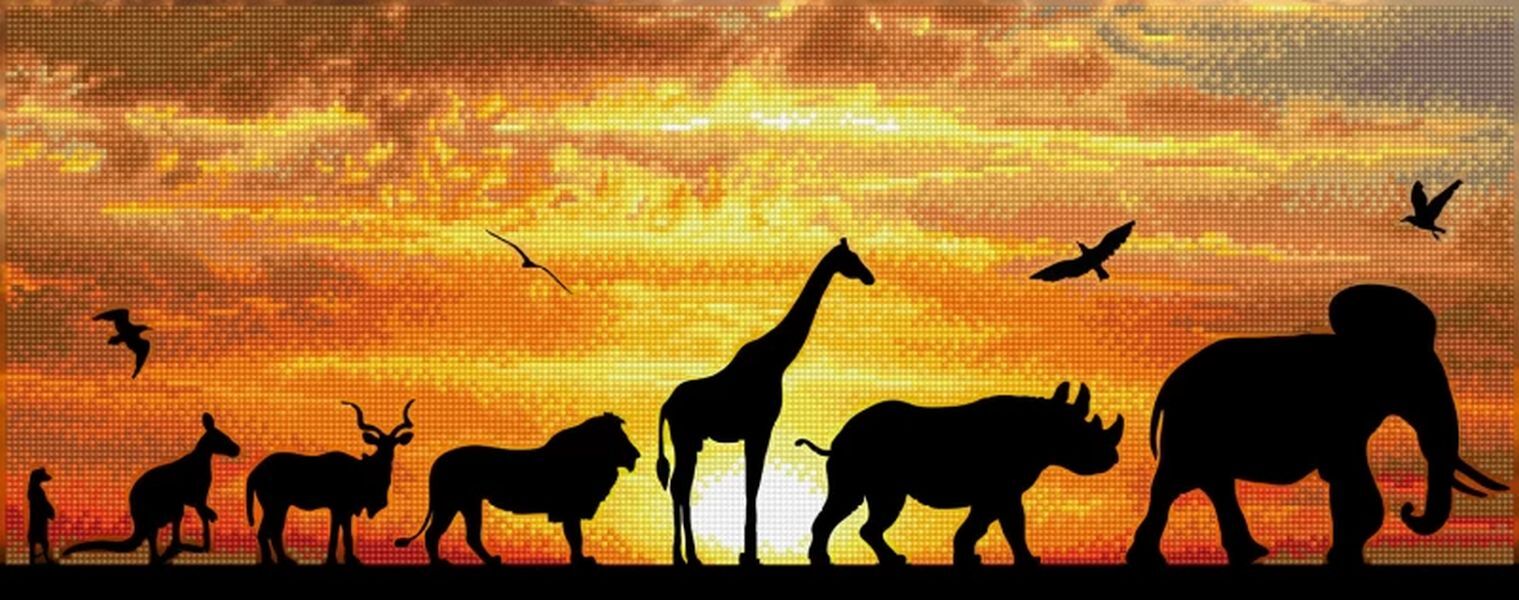 Diamond Dotz Embroidery Facet Art Kit AFRICAN SKY DD9.055, Round Dotz