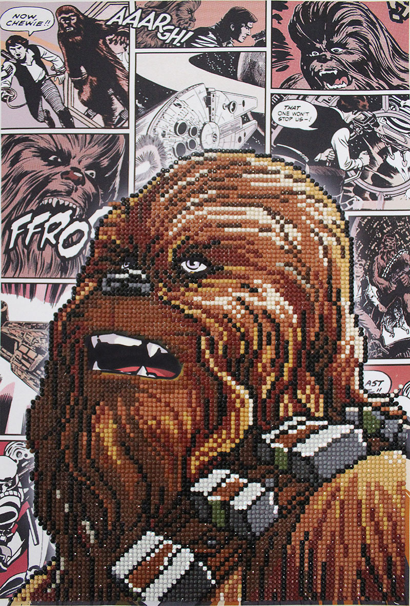 Star Wars CHEWBACCA, 5D Multi Faceted Diamond Painting Art Kit - CLEARANCE