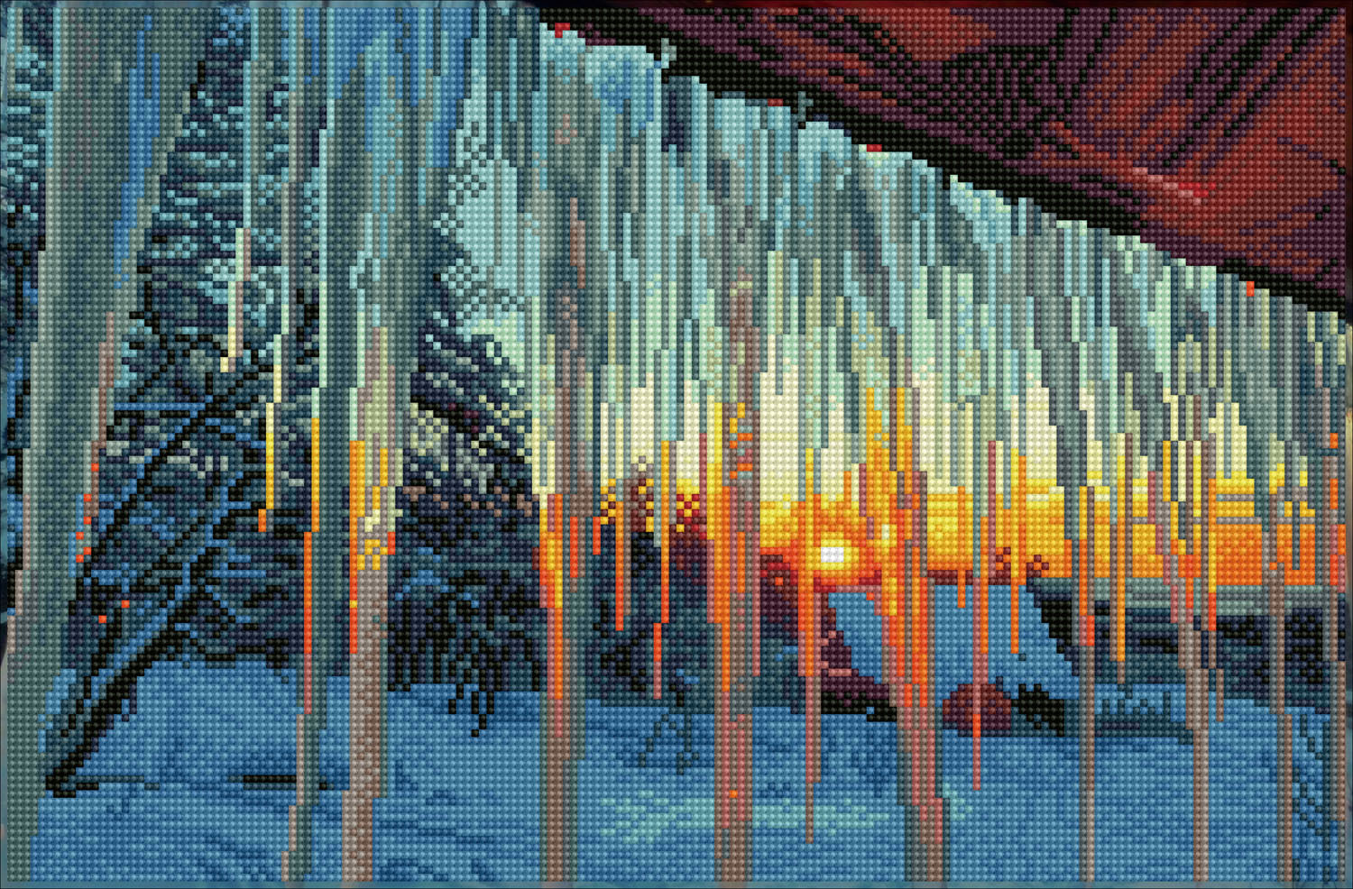 Diamond Dotz Squares FROSTY MORN DQK9.006 5D Diamond Painting Kit, Pre