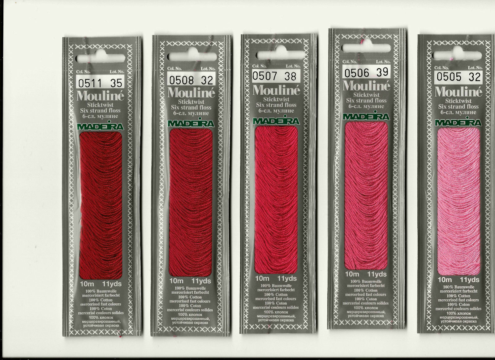 ALL COLOURS Madeira Mouline Embroidery Floss, 6 Strand, 10m, 379 PACKS