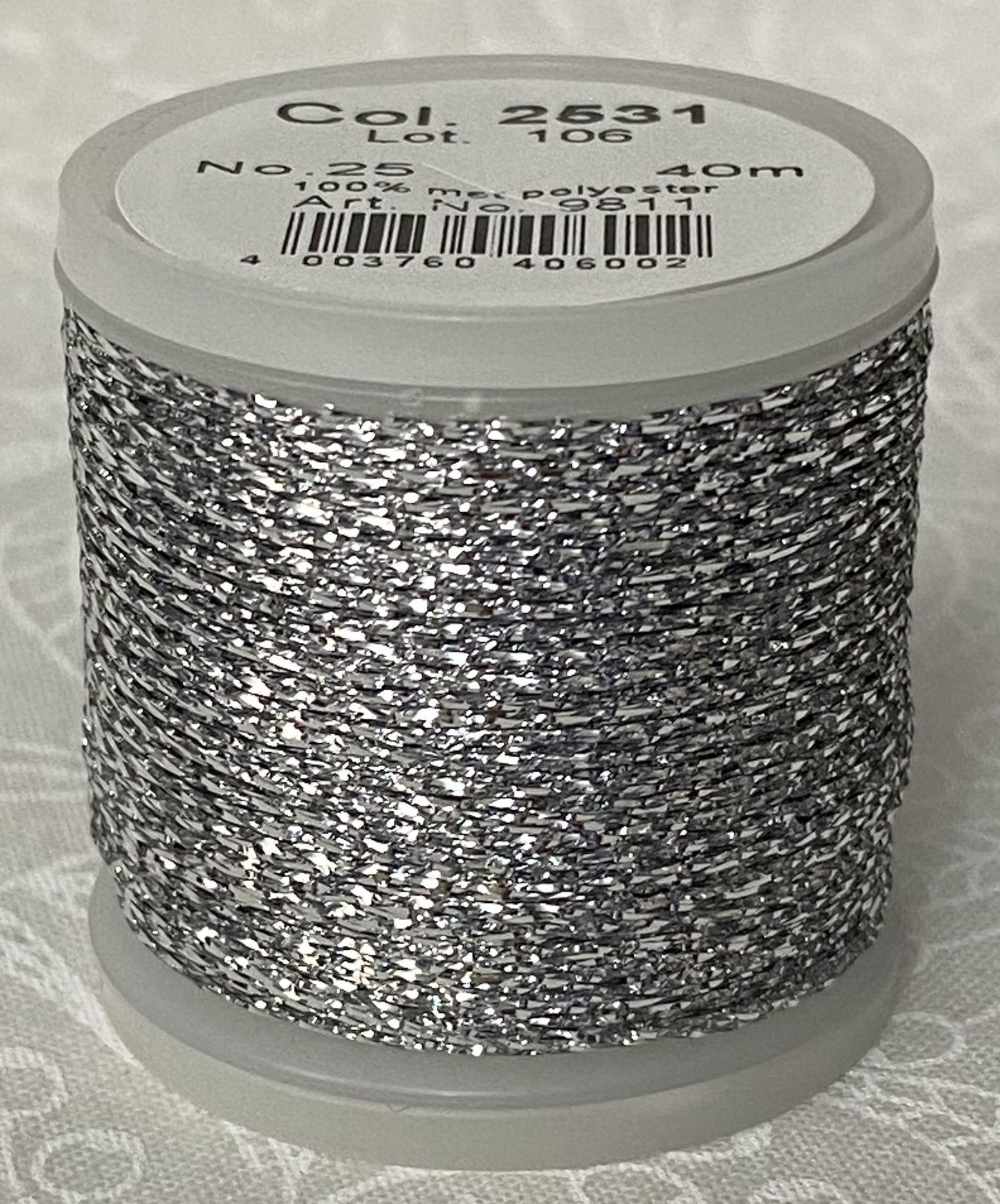 Madeira Reflective Embroidery Thread - Silver