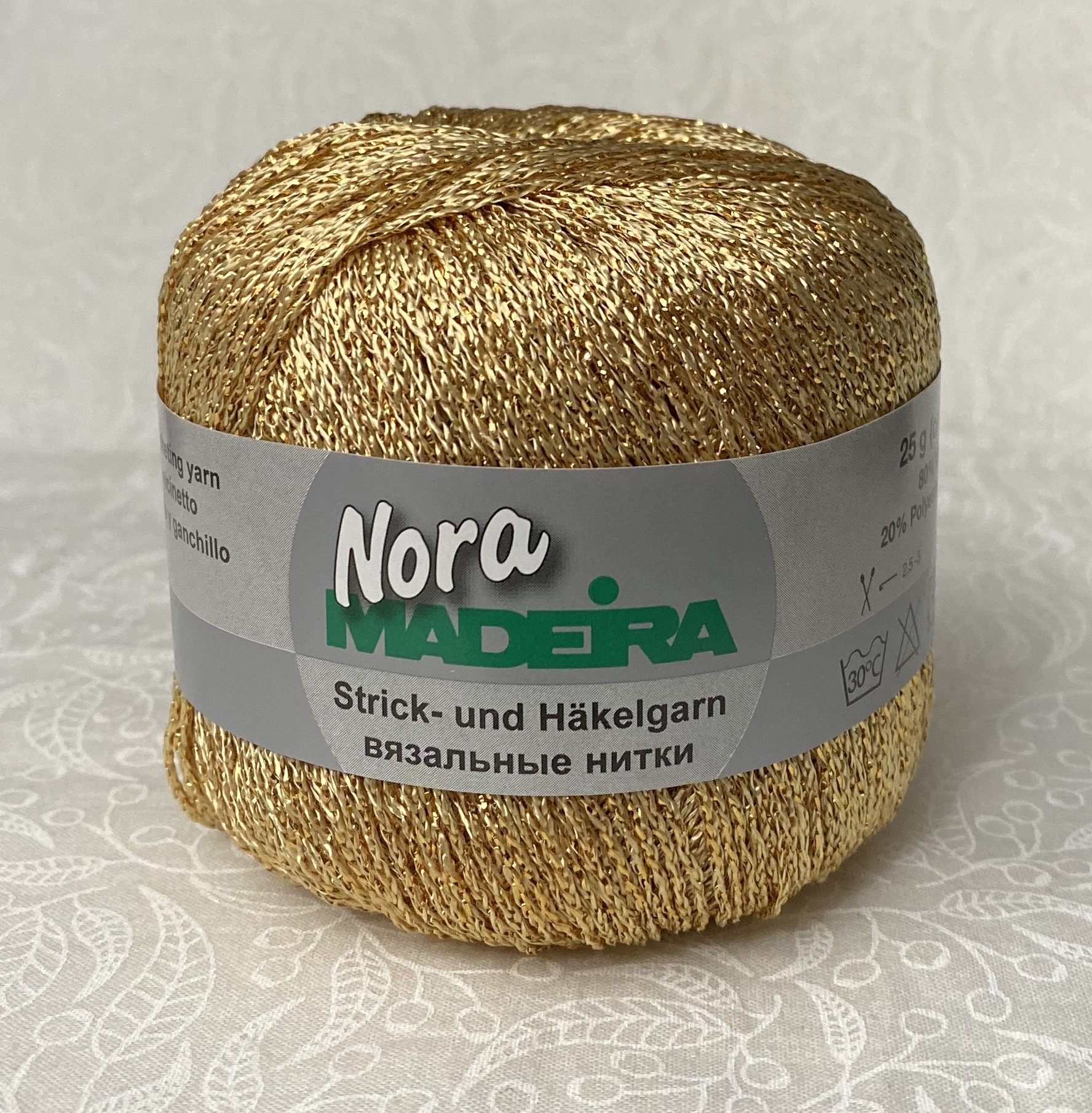 Madeira Metallised Nora Knitting & Crochet Yarn, 100m Colour 321