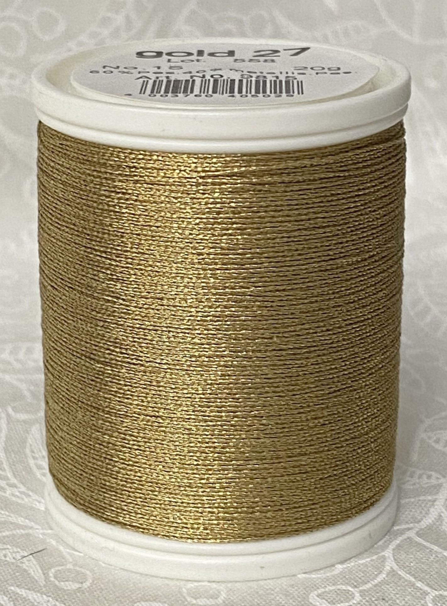 Metallic Embroidery Thread, No. L8 - Gold