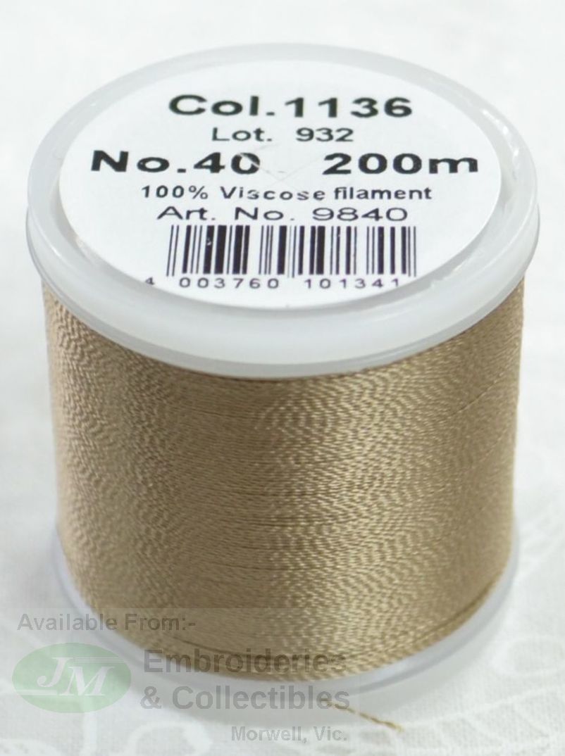 Madeira Rayon Embroidery Thread #1301 Willow Green