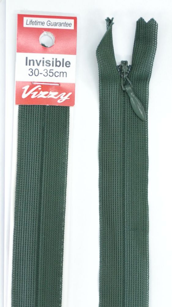 Vizzy Invisible Zip 30-35cm, Colour 46 BOTTLE GREEN