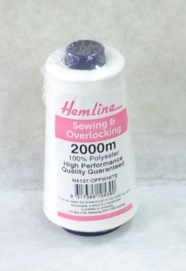QA (Hemline) 2000m Overlocker Thread, Sewing Thread, Per Cone, Select Colour - Imagen 23 de 35