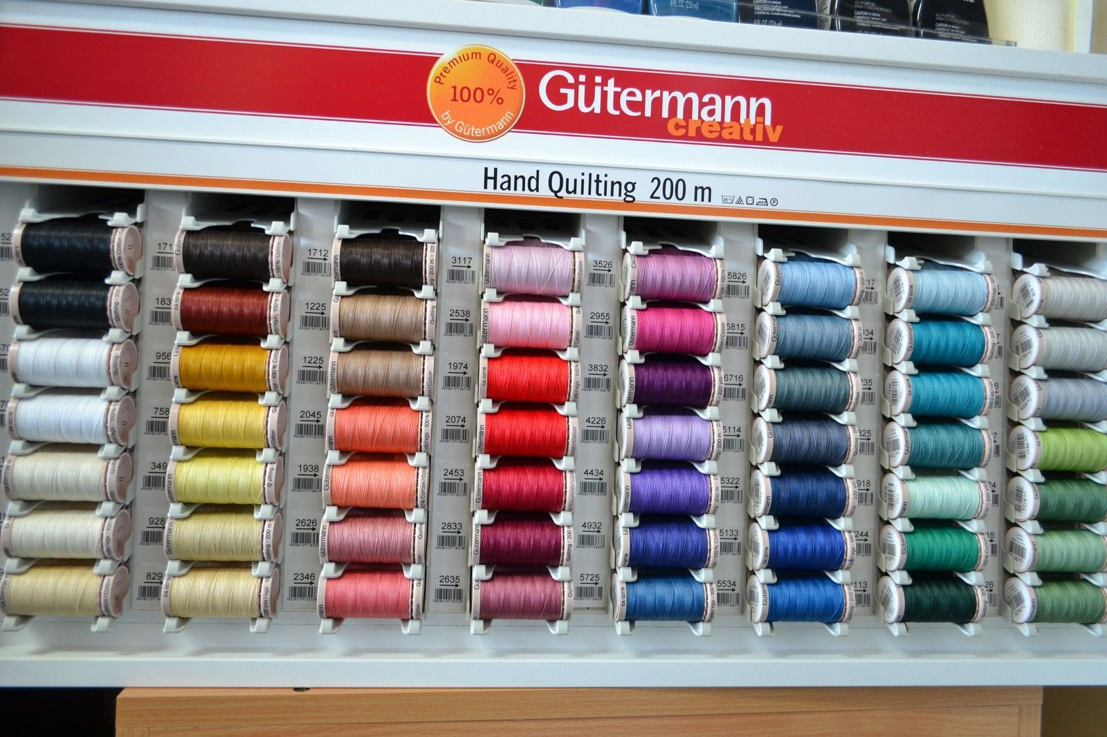 Gutermann Waxed Hand Quilting Thread 200m Spool, Select Colour 100