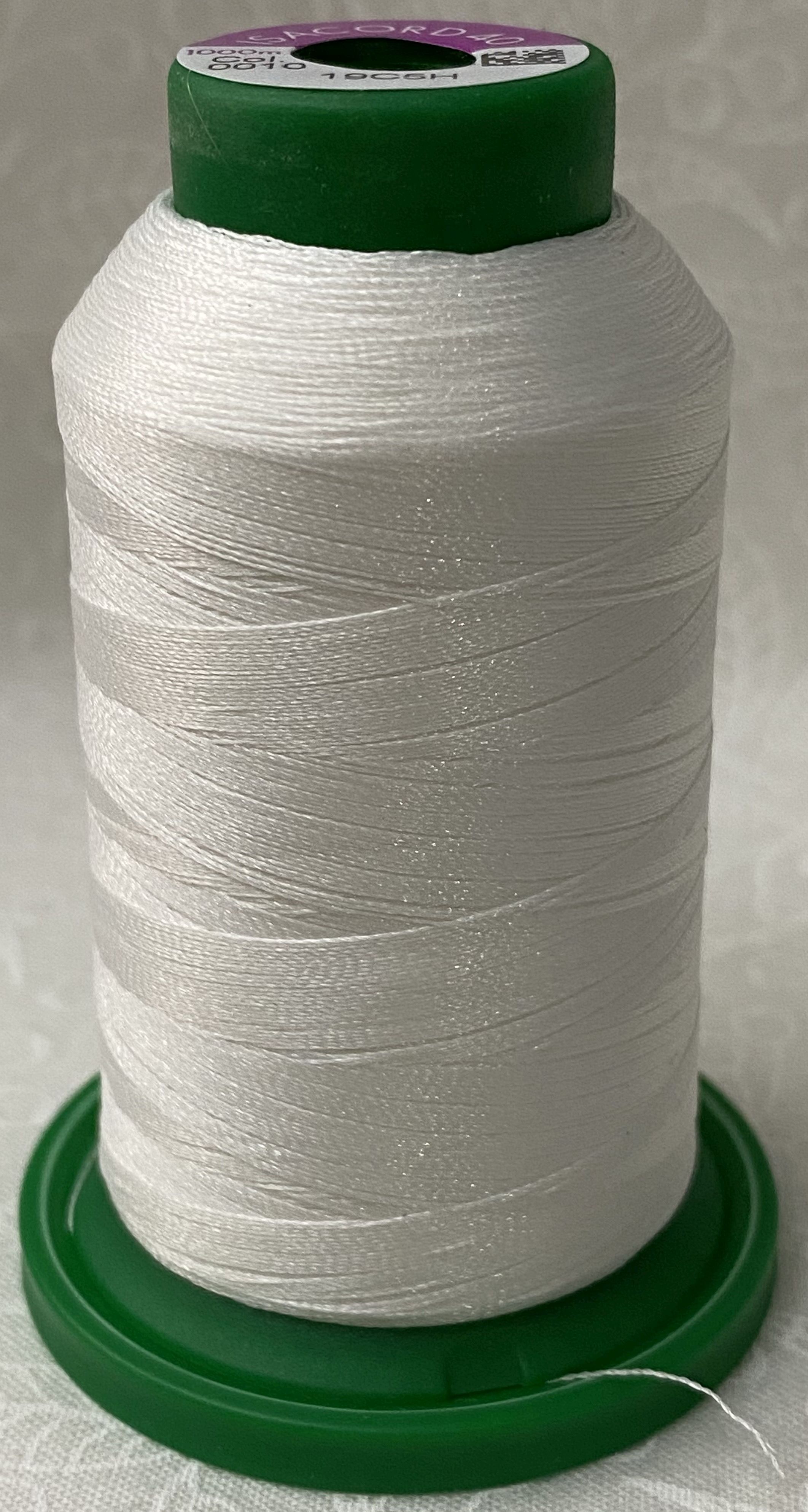 Isacord Polyester Thread, Silky White 1000M