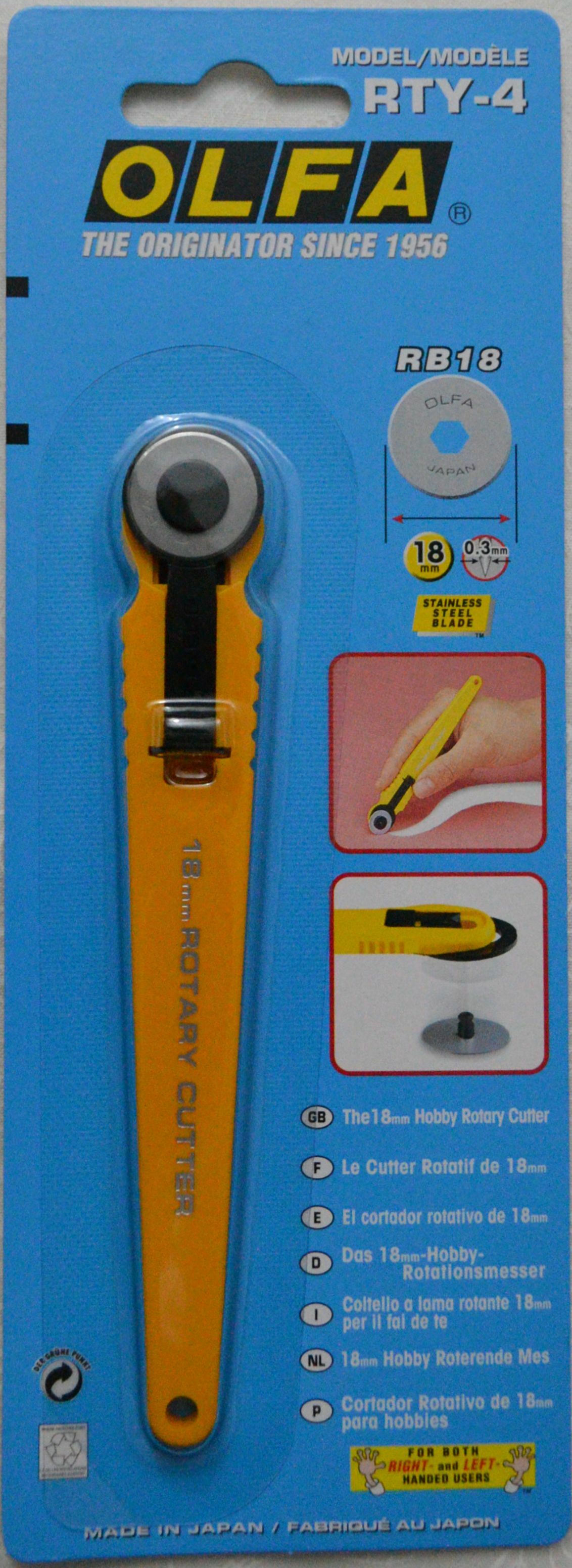  OLFA 18mm Quick-Change Rotary Cutter (RTY-4) - Rotary