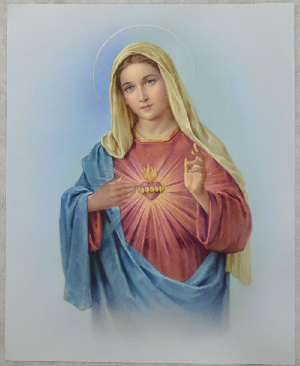 SACRED HEART OF MARY Religious Print, 10" x 8" (200mm x 250mm) Print