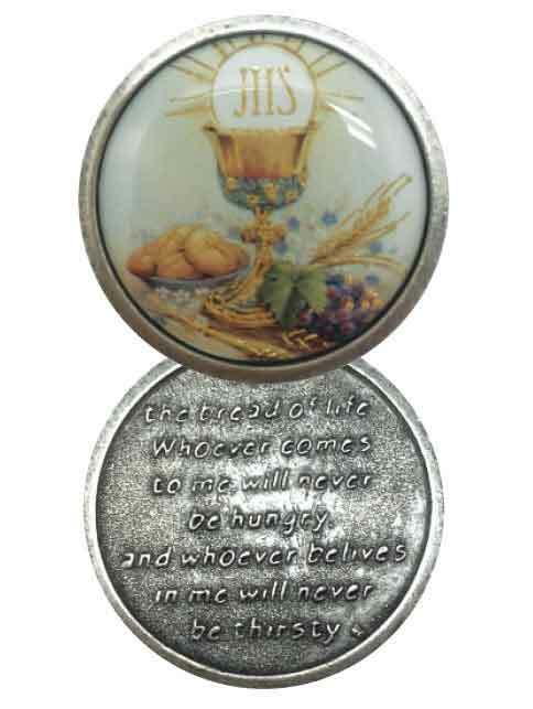 Communion Pocket Token, 28mm Diameter, Metal