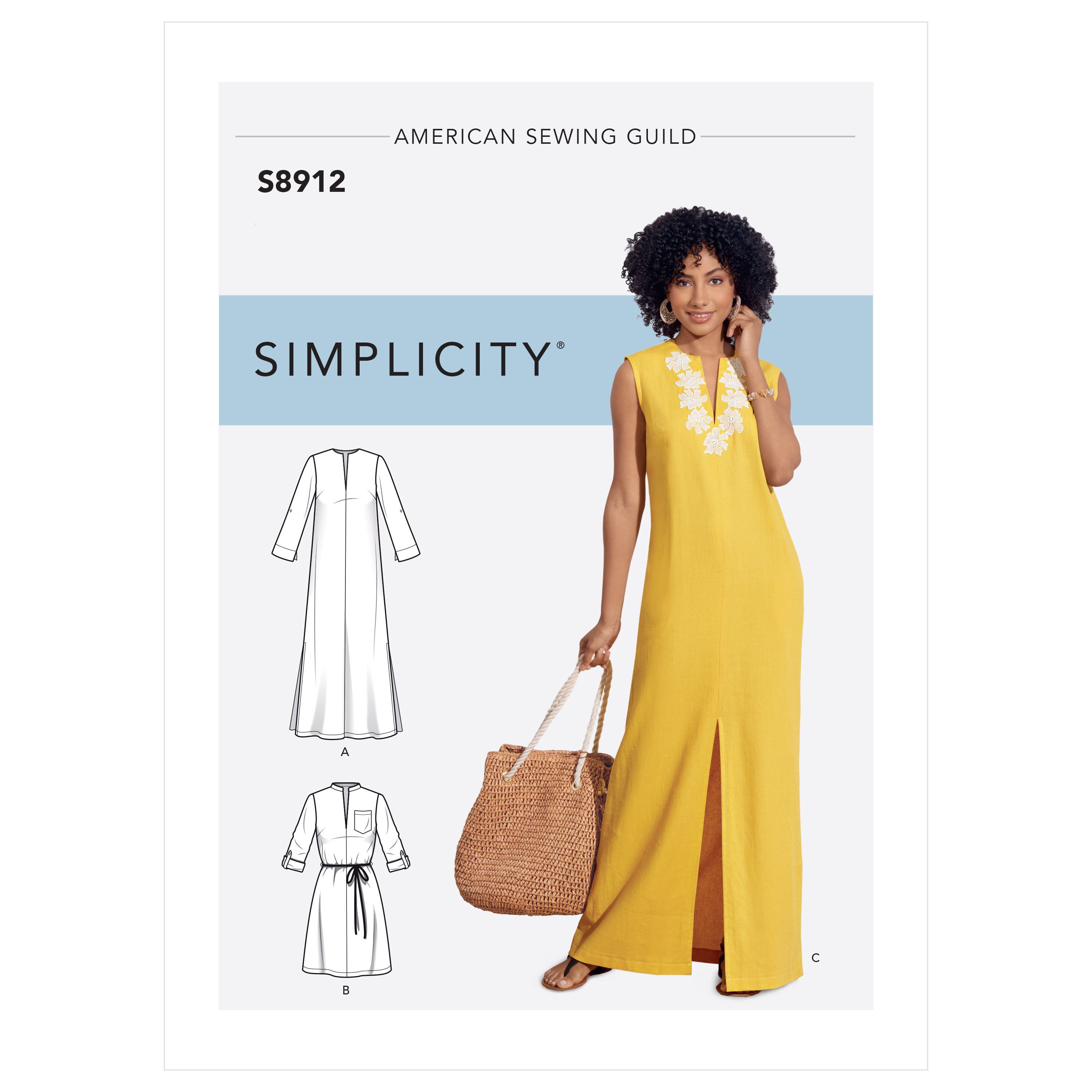 Simplicity Sewing Pattern S8912 Misses' Dress U5 Sizes 16-24