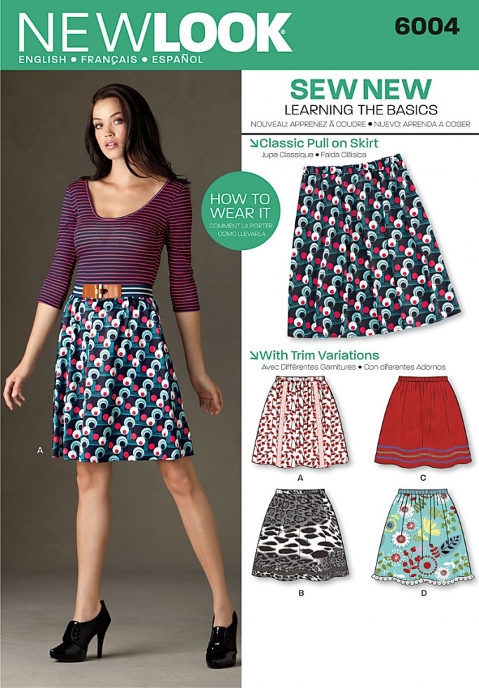New Look Pattern 6004 Learn To Sew Skirts