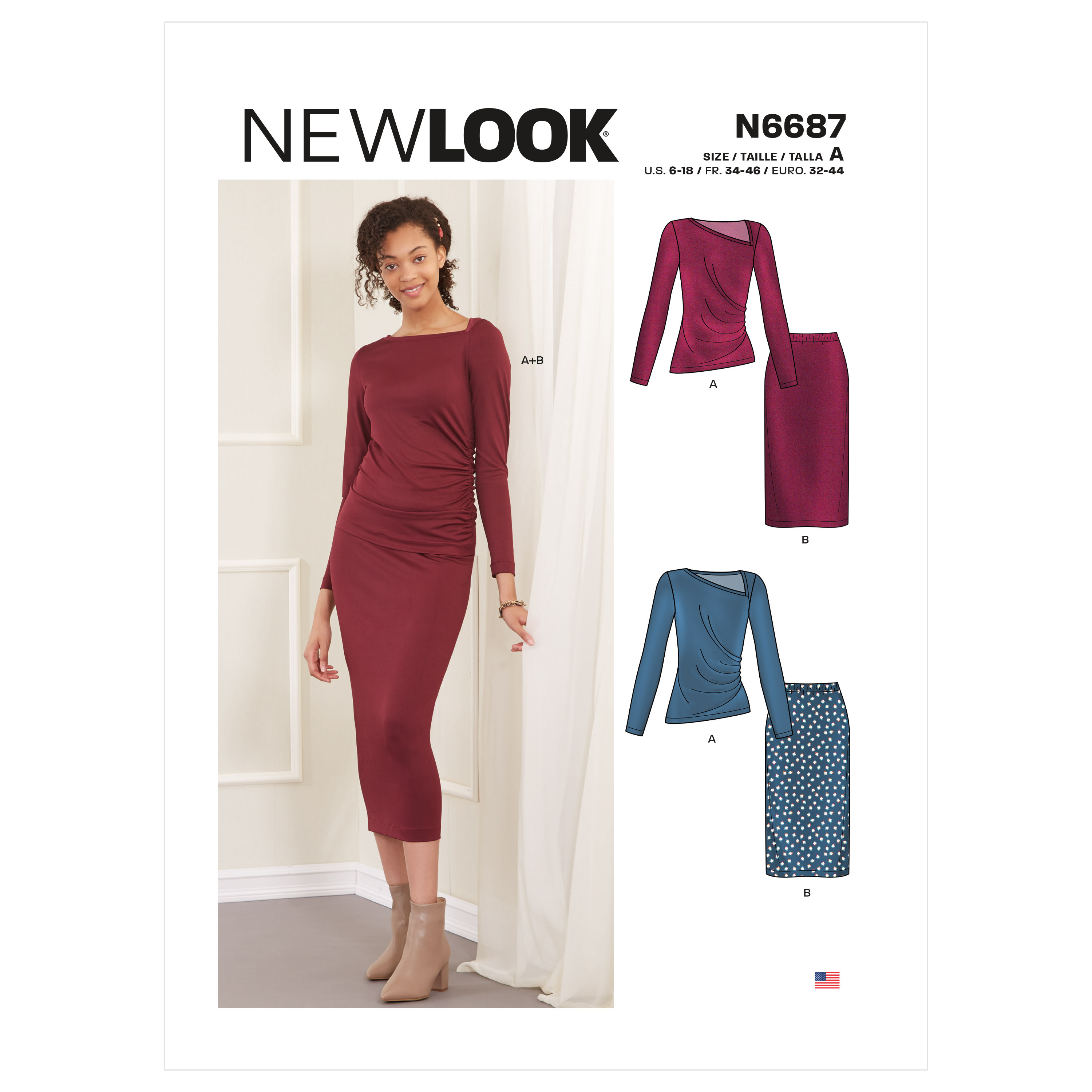 Knit skirt sewing pattern sales