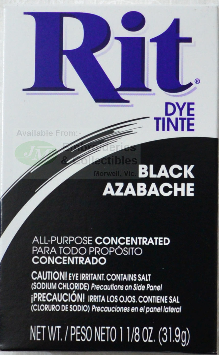 Rit All Purpose Powder Dye 1-1/8 oz Fabric Clothes Wood Craft Paper Black 3  Pack