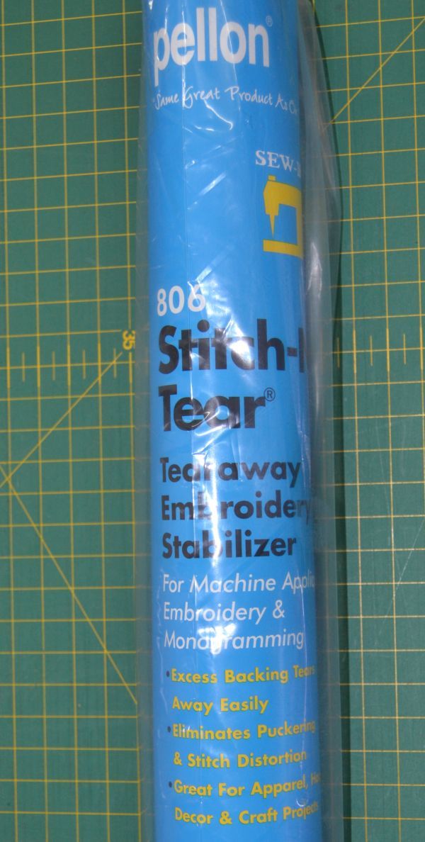 Pellon SewIn StitchNTear Embroidery Stabilizer 50cm x 2m, from