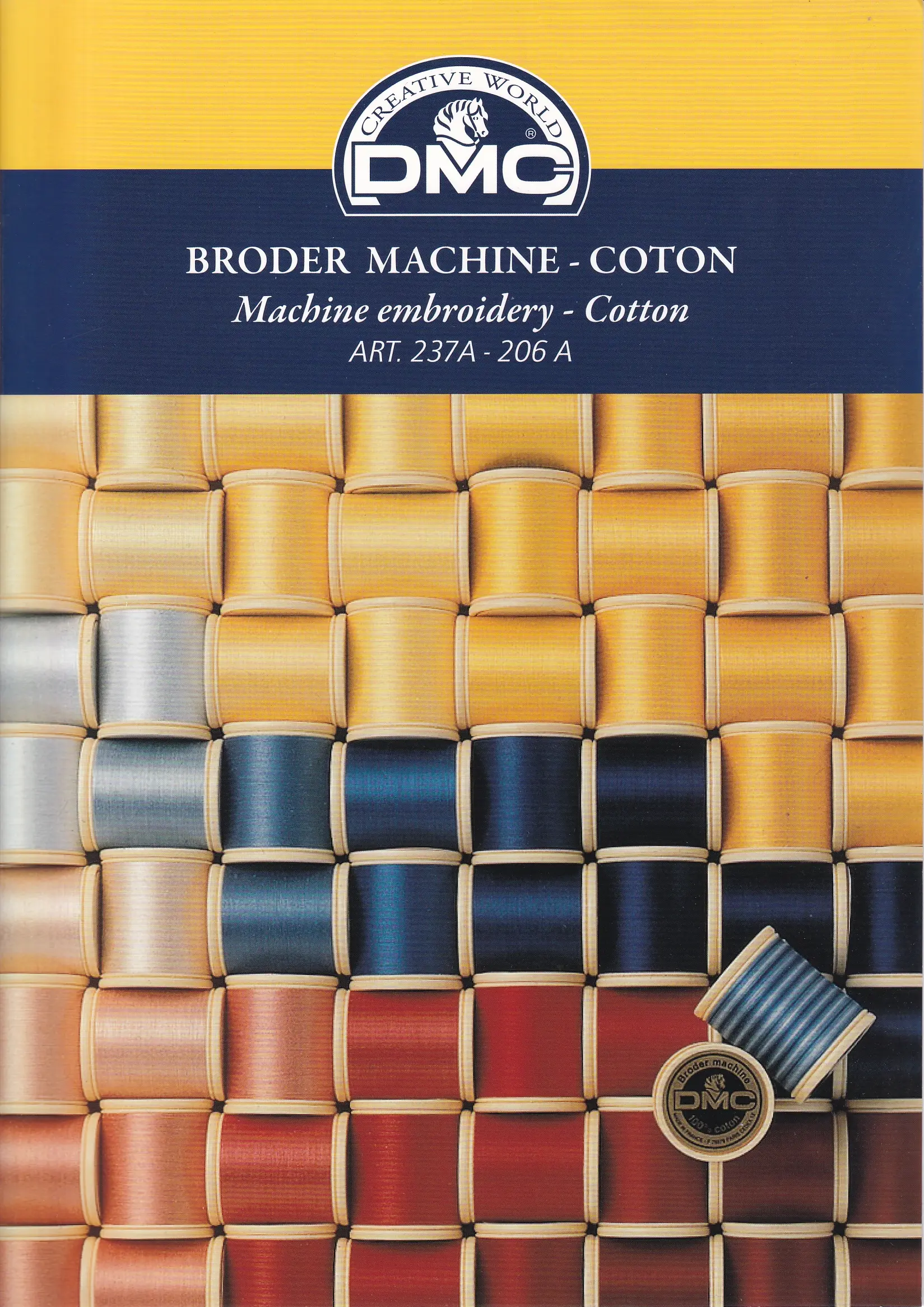DMC Machine Embroidery Cotton colour card front cover