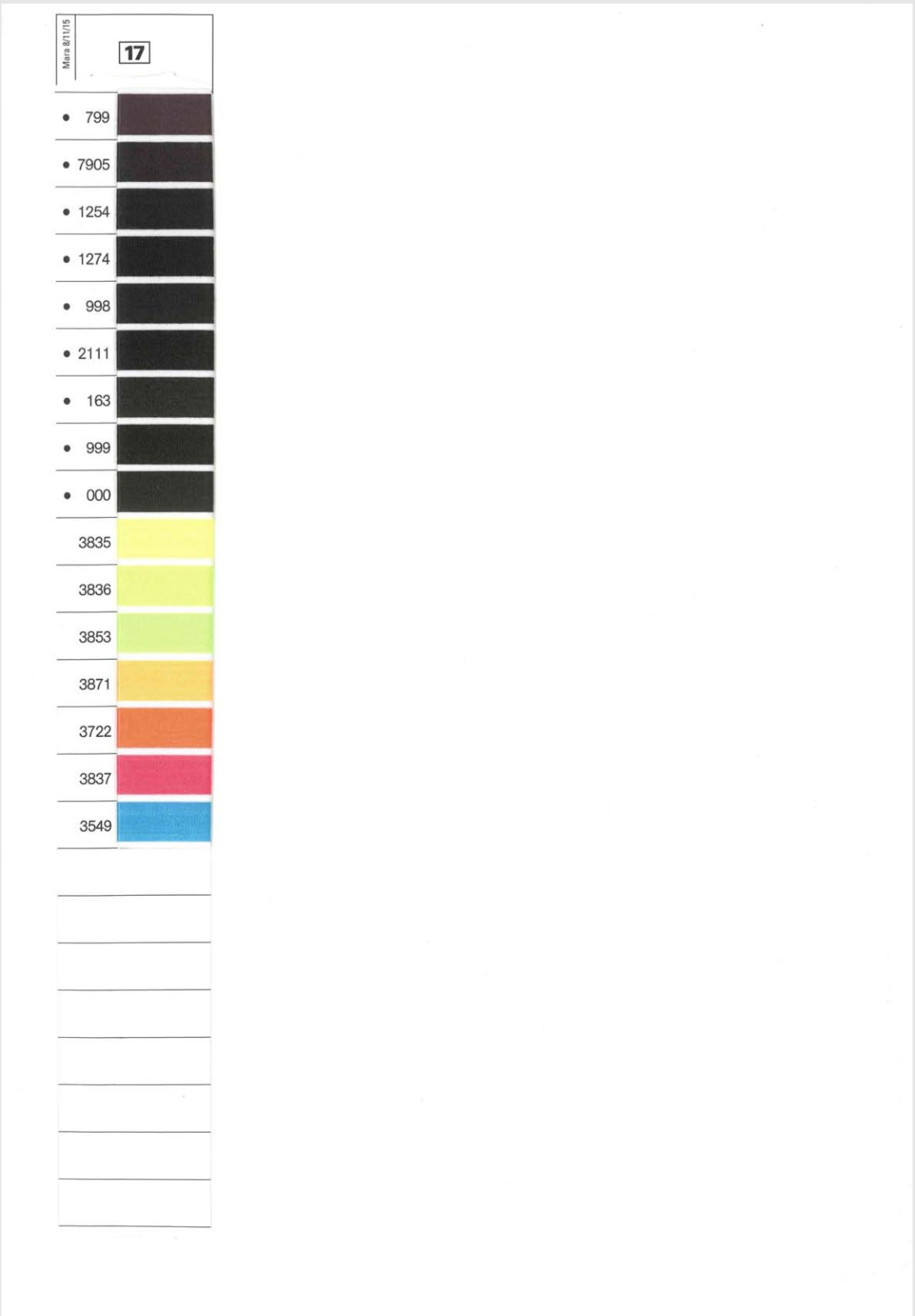 Gutermann Mara Thread Colour Chart Page 7
