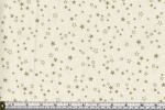 Cotton Fabric Style 8098 Colour 7309 Metallic Gold Stars Cream