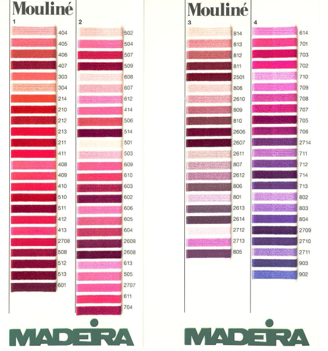 Madeira Embroidery Thread Colour Chart