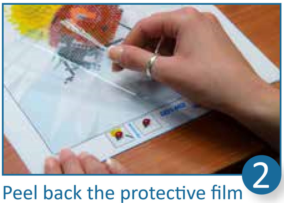 Diamond Dotz Instructions - Peel back the protective film