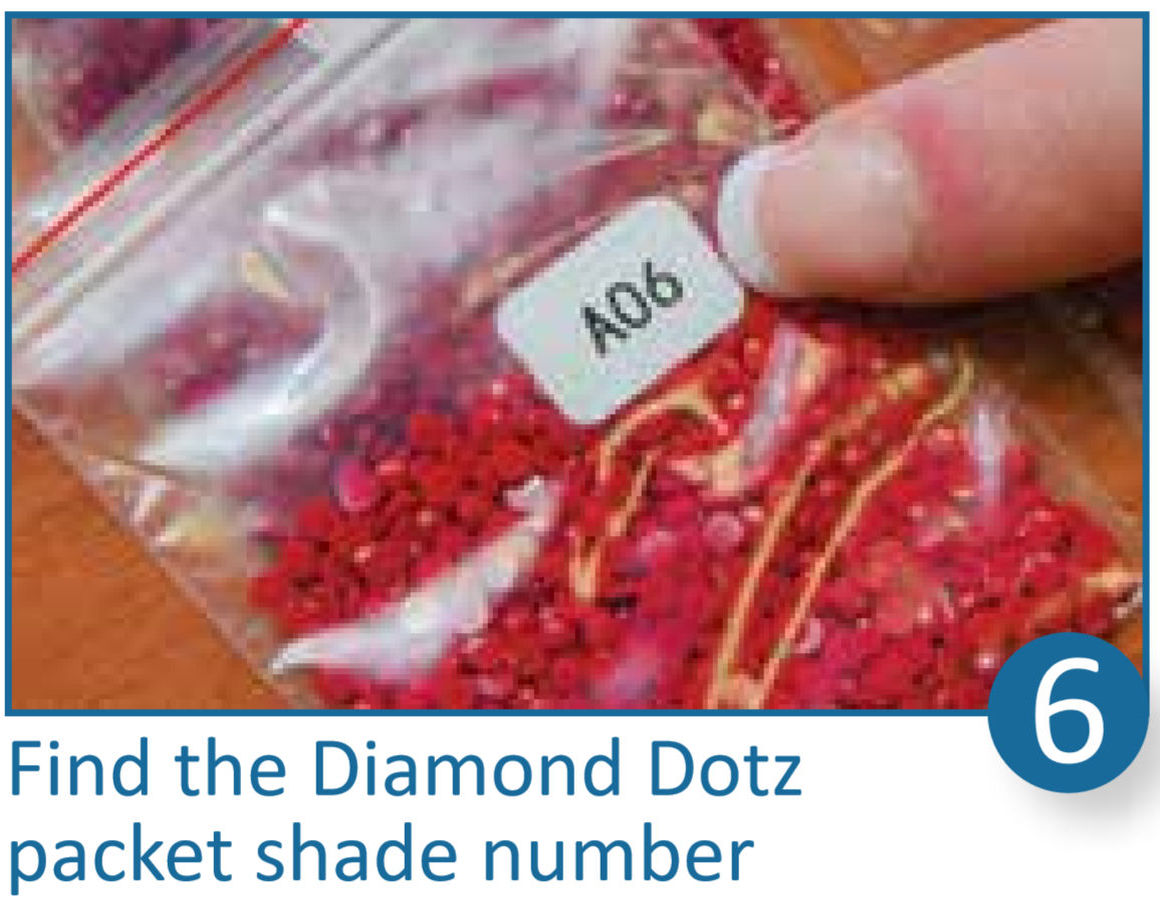 Diamond Dotz Instructions - Find the Diamond Dotz packet shade number