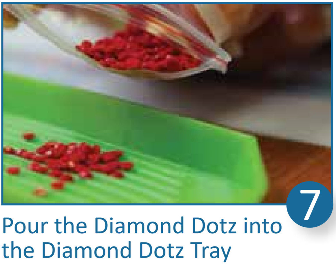 Diamond Dotz Instructions - Pour the Diamond Dotz into the Diamond Dotz tray