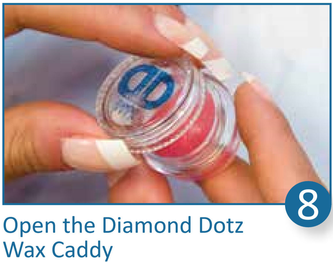 Diamond Dotz Instructions - Open the Diamond Dotz wax caddy