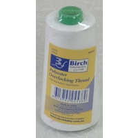 Birch Overlocker / Serger Thread, WHITE, 2500m For Overlocking, Colour #351
