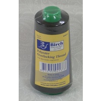 Birch Overlocker / Serger Thread 2500m Cone For Overlocking, Colour BLACK - 352