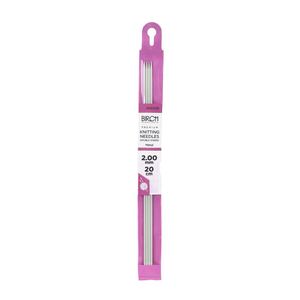 Metal Double-Ended Knitting Needles 20cm x 2.00mm