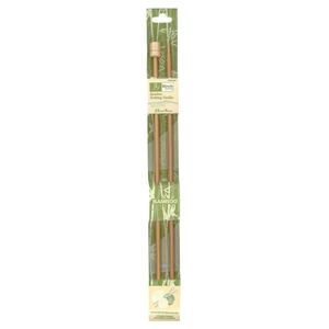Bamboo Knitting Pins 25cm x 4.00mm, Knobbed Knitting Needles