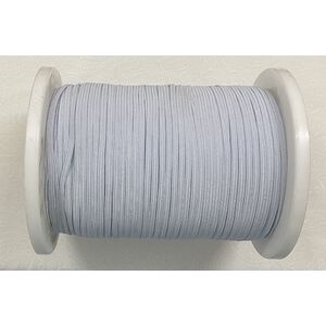 Birch 3mm Braided Elastic, WHITE Full 300m Roll