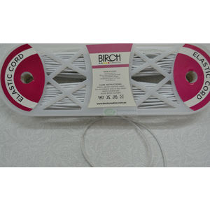 Birch 3mm Elastic Cord WHITE  per Metre, Drawcord Elastic