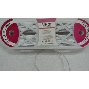 Birch 3mm Elastic Cord WHITE, Drawcord Elastic, Full 50m Roll