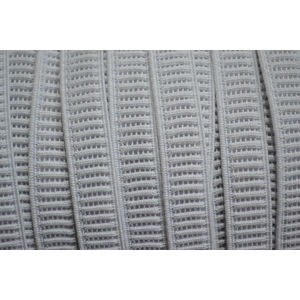 Birch Elastic Ribbed Non-Roll 12mm WHITE, Per Metre