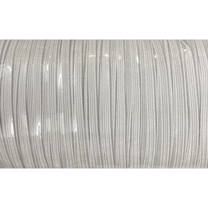 Birch 3mm Braided Elastic, WHITE PER METRE