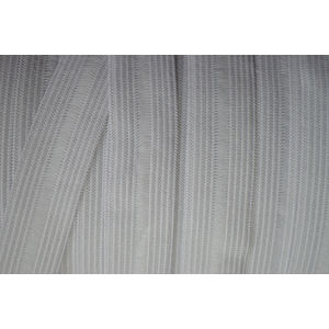 Birch Fitted Sheet Elastic 18mm White, PER METRE