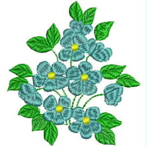Floral Bouquet Machine Embroidery Design, 80mm x 73mm (010512-floral-bouquet-80)