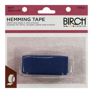 Birch NAVY Iron On Bias Hemming Tape 20mm x 5m