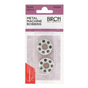 Birch Bobbins Metal Elna, Pack of 2