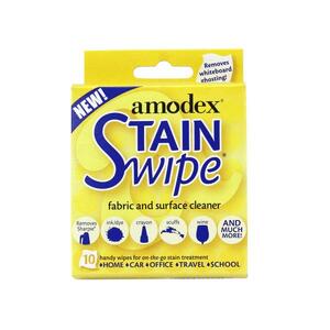 Amodex Stainwipes 10 Pack Fabric &amp; Surface Cleaner &amp; Ink &amp; Stain Remover