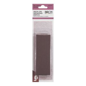 Birch BROWN Iron-On Mending Patch Fabric 88mm x 250mm