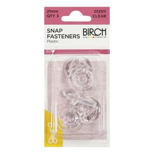 Birch Plastic Press Studs 21mm 3 sets