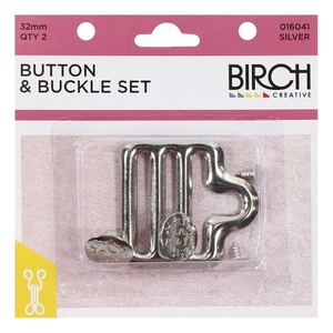 Birch Button and Buckle Set 32mm