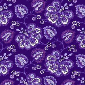 Lavender Fields, Violette Allover Dark Purple, Cotton Fabric 110cm Wide (0183-3066)