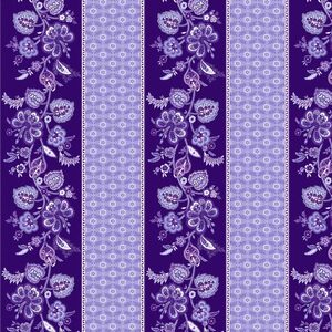 Lavender Fields, Violette Stripe Dark Purple, Cotton Fabric 110cm Wide (0183-3166)