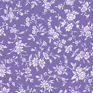 Lavender Fields, Margaux Small Flower Purple, Cotton Fabric 110cm Wide (0183-3365)