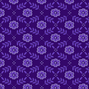 Lavender Fields, Angelique Foulard Dark Purple, Cotton Fabric 110cm Wide (0183-3566)