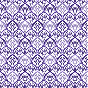 Lavender Fields, Avril Deco Purple, Cotton Fabric 110cm Wide (0183-3765)
